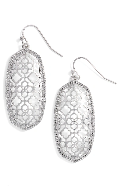 Kendra Scott Danielle Large Openwork Statement Earrings In Silver