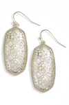 Kendra Scott Signature Elle Drop Earrings In Chalcedony/ Gold