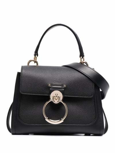 Chloé Tess Small Top Handle Satchel Bag In Black