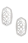 Kendra Scott Filigree Ellie Stud Earrings In Silver