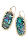 Kendra Scott Elle Filigree Drop Earrings In Abalone Shell/ Gold