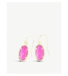 Kendra Scott Lee 14ct Gold And Magenta Magnesite Earrings