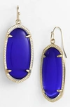 Kendra Scott Danielle - Large Oval Statement Earrings In Cobalt/ Gold