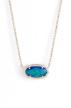 Kendra Scott Elisa Kyocera Opal Necklace, 15 In Royal Blue Kyocera/ Gold