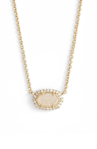Kendra Scott Chelsea Pendant Necklace In Iridescent Drusy/ Gold