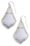 Kendra Scott Signature Alex Drop Earrings In Slate Cats Eye/ Silver