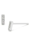 Gorjana 'mave Shimmer' Mini Stud Earrings In Silver