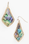 Kendra Scott Alex Drop Earrings In Abalone Shell/ Gold