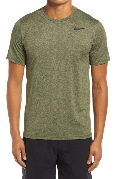 Nike Dri-fit Static Training T-shirt In Rough Green/oil Green/ Black