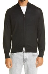 Brunello Cucinelli Zip Cashmere & Silk Sweater In Black