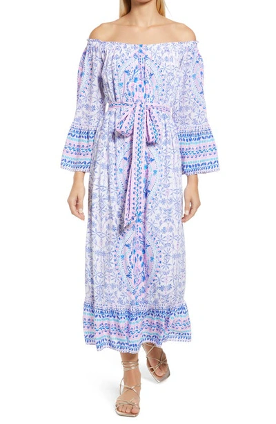 Lilly Pulitzerr Abigale Off The Shoulder Dress In Resort White Time To Shine