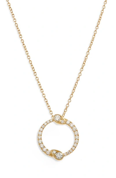 Kwiat Eclipse Diamond Pendant Necklace In Tw .32 18ky