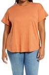 Madewell Sorrel Whisper Ringer T-shirt In Rusted Tin