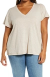 Madewell Whisper Cotton V-neck T-shirt In Ashen Silver