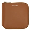 Acne Studios Brown Zip Wallet In Ads Almond Brown