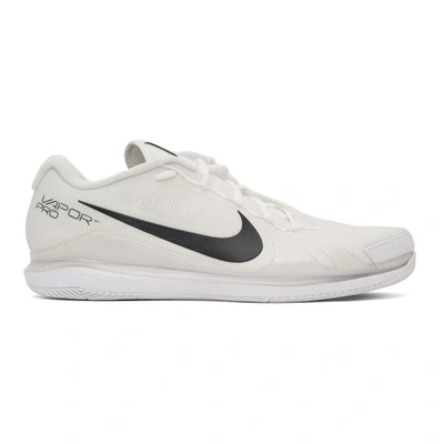 Nike White Court Air Zoom Vapor Pro Sneakers In White/black