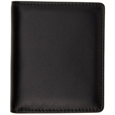 Maison Margiela Black Leather Bifold Wallet In T8013 Black