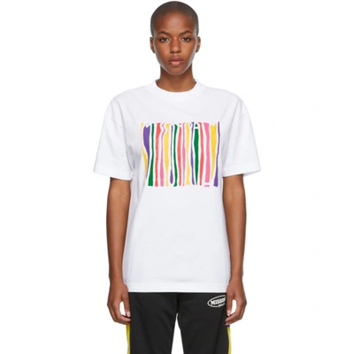 Palm Angels White Missoni Edition Melted Logo T-shirt In White Multic |  ModeSens