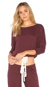 Eberjey Heather Slouchy Tee In Vineyard Wine