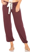 Eberjey Heather Cropped Pant In Vineyard Wine