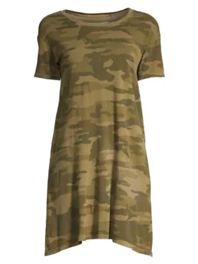 Current Elliott Current/elliott Camo Tee Dress In Army Camo