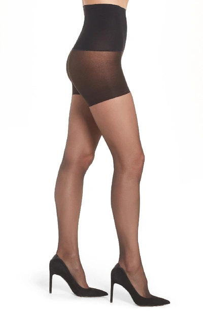 Commando Princess Sheer Control Top Tights In Knight Black