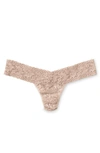 Hanky Panky Signature Lace Low-rise Stretch-jersey Thong In Suntan
