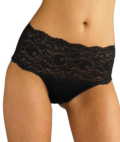 Hanky Panky Silky Skin High-rise Briefs In Black