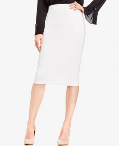 Vince Camuto Ponte Midi Skirt In Ultra White