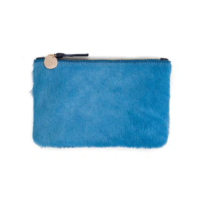 Clare V Wallet Clutch In Blue Hair-on