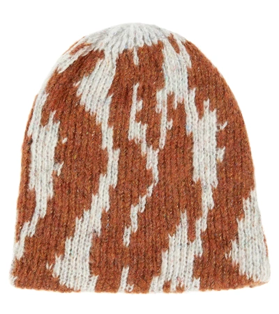 Paade Mode Kids' Intarsia Wool-blend Beanie In Grey