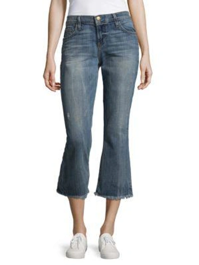 Current Elliott Distressed Denim Cropped Jeans In First Loved