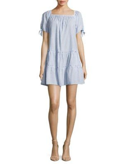 Bcbgmaxazria Casual Woven Mini Dress In Light Blue