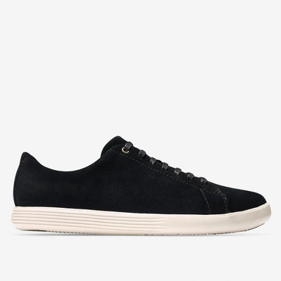 Cole Haan Grand Crosscourt Lace-up Leather Sneakers In Black