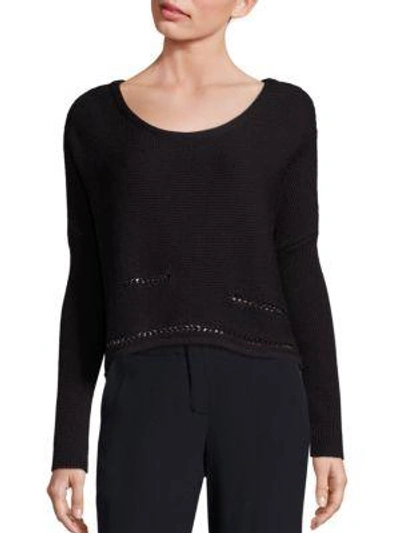 Ramy Brook Chrissy Chain Detail Sweater In Navy