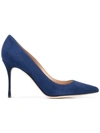 Sergio Rossi Women's Godiva Suede Pointed Toe Pumps In Blue