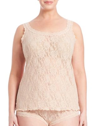 Hanky Panky Signature Sheer Lace Lingerie Camisole 1390l In Chai