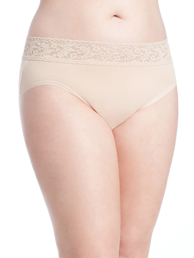 Hanky Panky Organic Cotton Plus Size Conscience French Brief 892461x In Chai- Nude