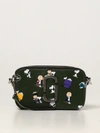 Marc Jacobs Snapshot Peanuts Snoopy & Friends Canvas Crossbody Bag In Dark Green Multi/nickel
