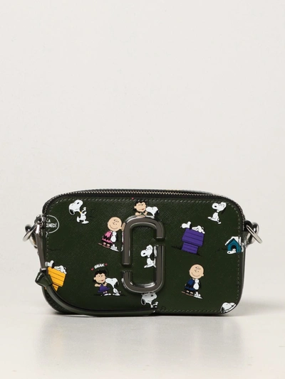 Marc Jacobs Snapshot Peanuts Snoopy & Friends Canvas Crossbody Bag - Green