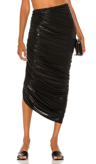 Norma Kamali Diana Long Skirt Swim Cover-up In Black