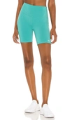 Alo Yoga High-waist Active Biker Shorts In Ocean Teal