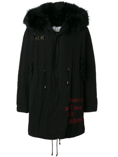 As65 Embroidered Parka In Black