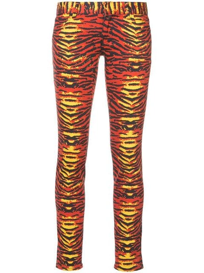 Faith Connexion Yellow/red Leopard Print Skinny Jeans