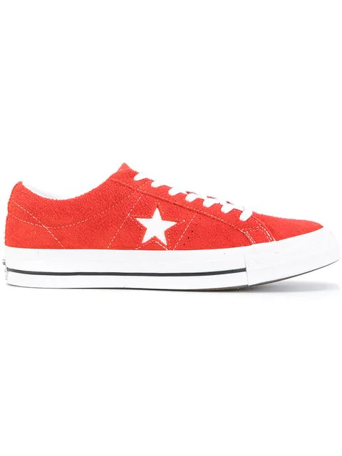 converse red suede one star