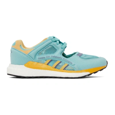 Adidas X Human Made Blue Eqt Racing Sneakers In Light Blue/st Fade O