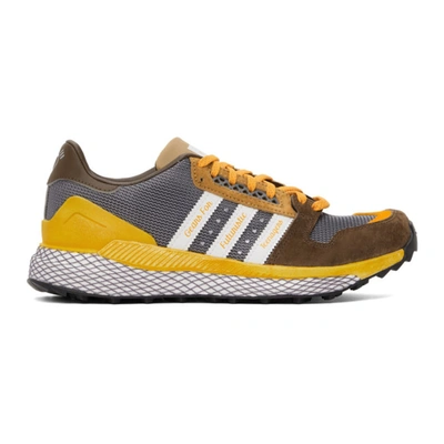 Adidas X Human Made Men's Questar Mix-media Low-top Sneakers In Brown