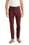 Rhone Commuter Slim Fit Pants In Burgundy Red