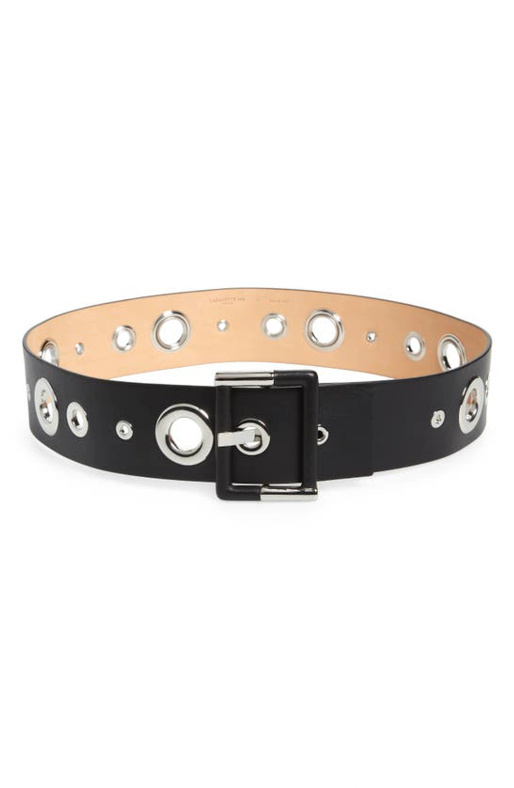 Lafayette 148 Italian Leather Grommet Belt In Black | ModeSens display picture 3