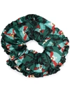 La Doublej Abstract-print Ruffle-trim Scrunchie In Suzany